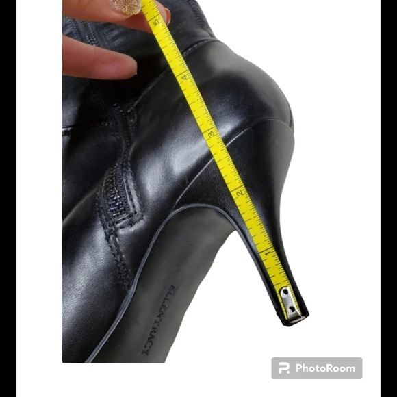 Ellen Tracy  Harvard Black Leather Boots - Picture 6 of 7